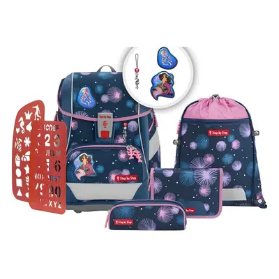 Hama Školní aktovka/batoh 2IN1 PLUS pro prvňáčky – 6dílný set, Step by Step MERMAID DELIA