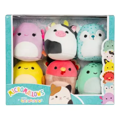 Jazwares SQUISHMALLOWS Micromallows 6Pack - Krab, Želva, Kráva, Krocan, Ježek, Slimák