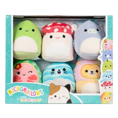 Jazwares SQUISHMALLOWS Micromallows 6Pack - Lev, Dinosaur, Kvajáva, Hříbek, Drak, Tuleň