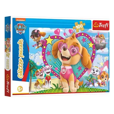 Trefl Puzzle Paw Patrol/Tlapková patrola třpytivé 100 dílků