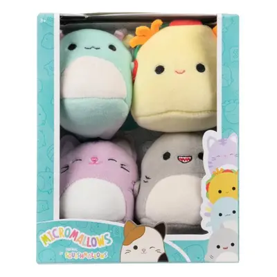 Jazwares SQUISHMALLOWS Micromallows 4Pack - Axolotl, Kočka, Taco, Žralok