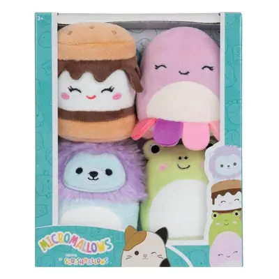 Jazwares SQUISHMALLOWS Micromallows 4Pack - Žába, Chobotnice, Lev, S\'more