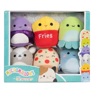 Jazwares SQUISHMALLOWS Micromallows 6Pack - Lochneska, Chobotnice, Hranolky, Pizza, Kozel, Brouk