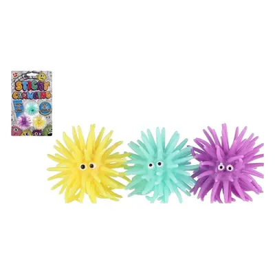 Teddies Míček 3ks sliz lezoucí po skle/lepicí silikon 4cm 2 barvy