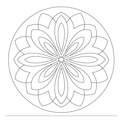 Malování pískem šablona Mandala 4.