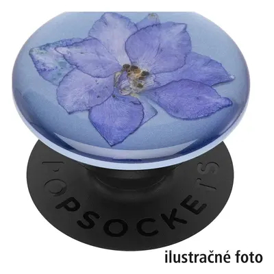 PopSockets PopGrip Gen.2, Pressed Flower Larkspur Purple, fialový kvítek zalitý v pryskyři