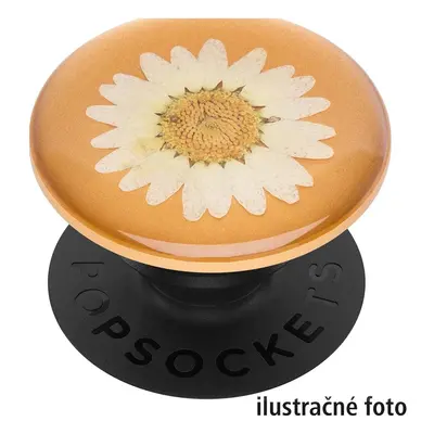 PopSockets PopGrip Gen.2, Pressed Flower White Daisy, bílý kvítek zalitý v pryskyřici