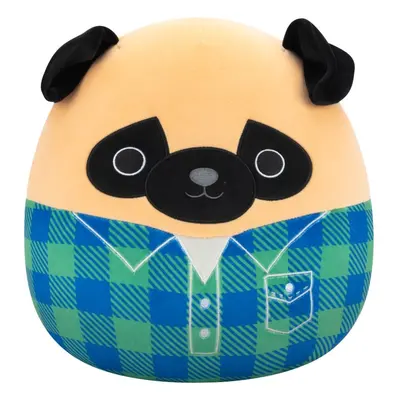 Jazwares SQUISHMALLOWS 30 cm Mops ve flanelové košili - Prince