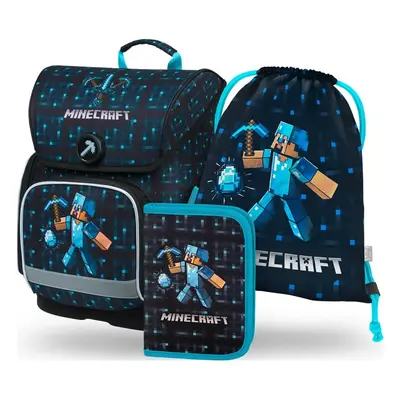 Baagl Aktovka Minecraft Ergo Blue - set