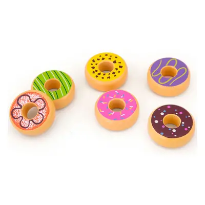 Viga Toys Dřevěné koblihy Viga Donuts 6 ks