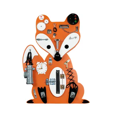 Foxy Family Montessori activity board Woodland Lišák Hubert Varianta: Bez stojanu - montáž na ze