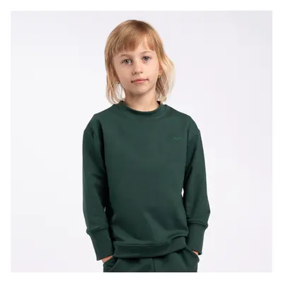 Moniel Dětská rostoucí mikina Basic Dark Green