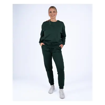 Moniel kojící tepláková souprava s krátkou mikinou vel.S a XL Basic Dark Green