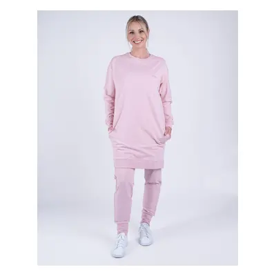 Moniel kojící tepláková souprava s dlouhou mikinou a XL Basic Powder pink