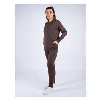 Moniel kojící tepláková souprava s krátkou mikinou vel.L a XL Basic Chocolate