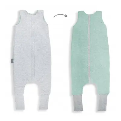 Celoroční spací pytel s nohavicemi Sleepee Melange Grey/Mint S