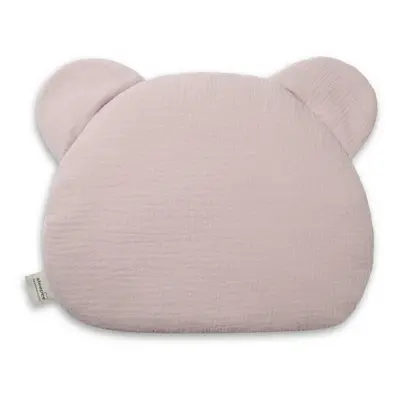 Mušelínový plochý polštář Teddy Bear Sleepee Rose růžová