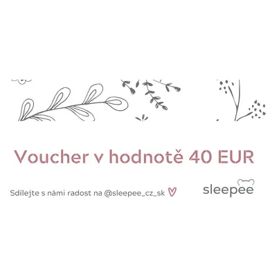 Sleepee Dárkový voucher v hodnotě 40 EUR