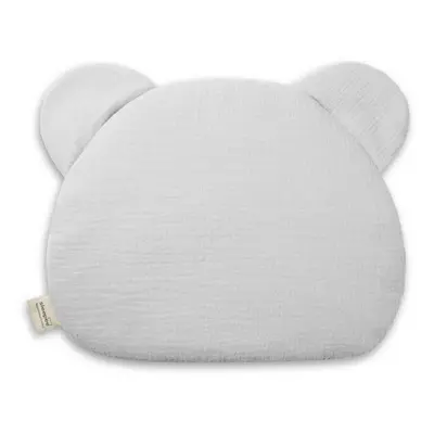 Mušelínový plochý polštář Teddy Bear Sleepee Grey šedá