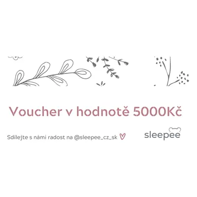 Sleepee Dárkový voucher v hodnotě 5000 Kč