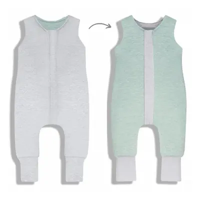 Celoroční spací pytel s nohavicemi Sleepee Melange Grey/Mint XS