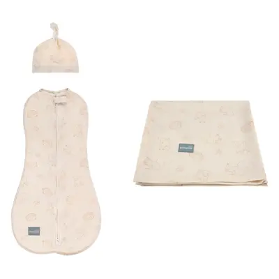 Sleepee Startovací sada pro miminko Vintage animals cream swaddle starterpack