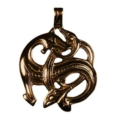 Amulet vikinský drak bronzový