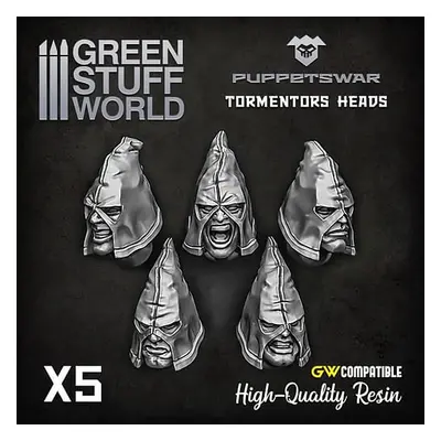 Dekorace Green Stuff World: Tormentors Heads, 5 ks