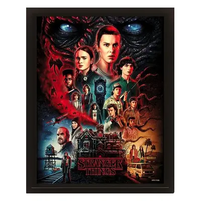 Zarámovaný obraz Stranger Things 4 - Vecna 3D