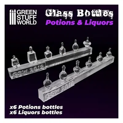 Dekorace Green Stuff World: Resin Potion and Liquor Bottles