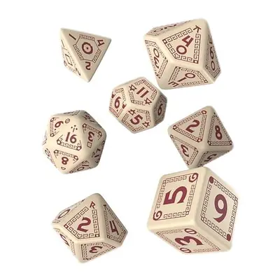 Sada kostek RuneQuest - Beige & burgundy