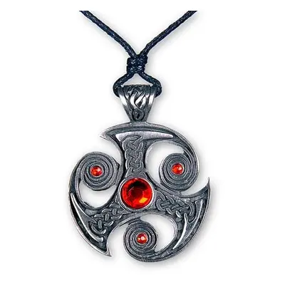 Amulet triskel s kamínky, barva černá