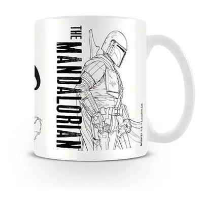 Hrnek Star Wars: Mandalorian - Line Art