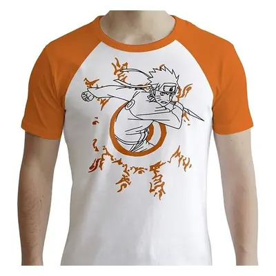 Tričko Naruto Shippuden - White & Orange, velikost L