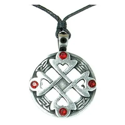 Amulet Keltský srdcový kříž, barva červená