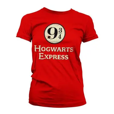 Dámské tričko Harry Potter - Hogwarts Express, červené, velikost XL