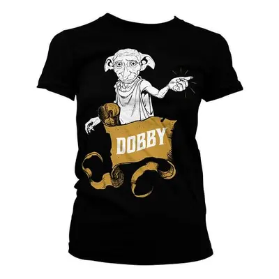 Dámské tričko Harry Potter - domácí skřítek Dobby, černé, velikost L