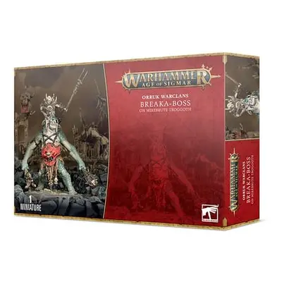 Warhammer Age of Sigmar: Orruk Warclans: Breaka-boss on Mirebrute Troggoth