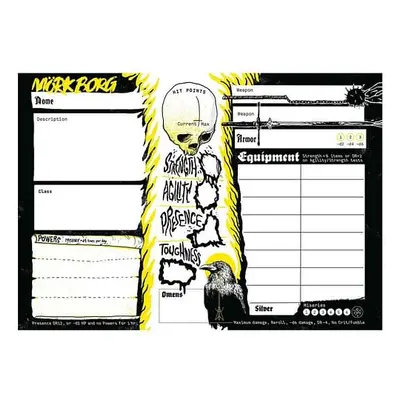 MÖRK BORG Character Sheet Pad