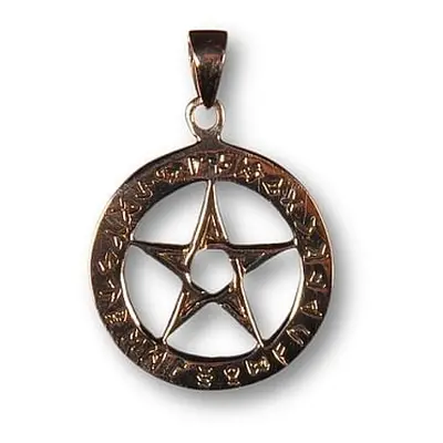 Amulet Runový pentagram bronzovy