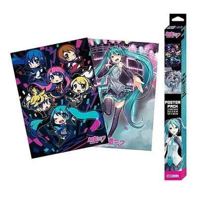 Sada plakátů Vocaloid - Postavy Chibi, 2 ks