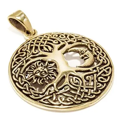 Bronzový amulet Strom života se sluncem a měsícem