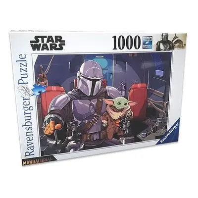 Puzzle Star Wars: Mandalorian a Baby Yoda, 1000 dílků