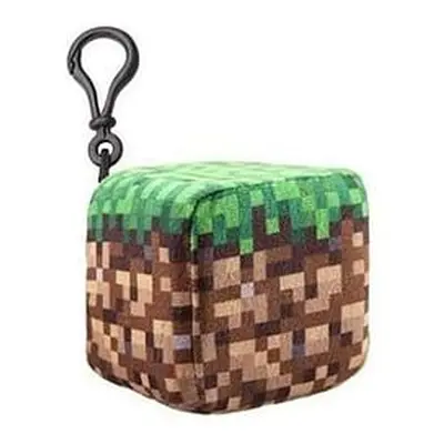 Plyšák s klipem Minecraft - Hlína, 8 cm