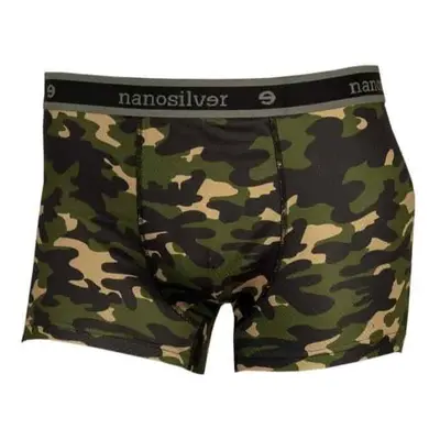 nanosilver® Zelené thermo boxerky nanosilver s gumou Camo Velikost: L