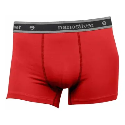 nanosilver® Nano boxerky s gumou nanosilver bez zadního švu – červené Velikost: L