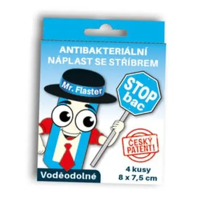 Grade Medical Antibakteriální voděodolná náplast StopBac STERILE Aquastop 7,5 x 5 cm 4ks