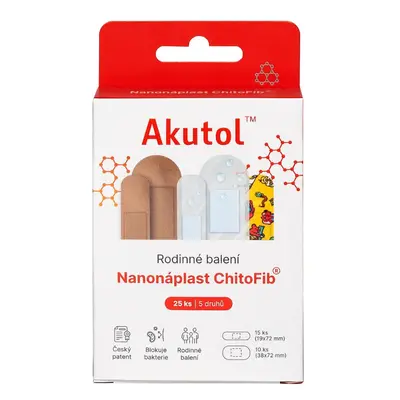 AKUTOL AKUTOL™ Nanonáplast ChitoFib® Rodinné balení