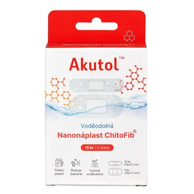 AKUTOL AKUTOL™ Nanonáplast ChitoFib® Voděodolná