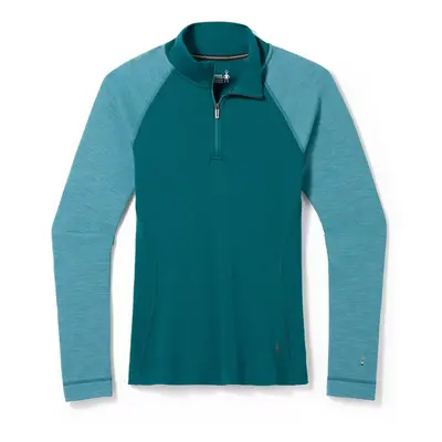 Smartwool W CLASSIC THERMAL MERINO BL 1/4 ZIP B emerald green